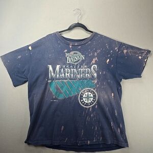 Vintage Distressed Seattle Mariners TShirt 1995 Western Division Champions Sz XL